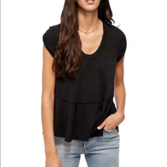 We The Free Womens Sunshine In The Rain Black Linen Top - XS - Picture 1 of 9